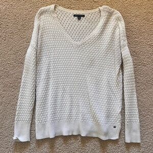 American Eagle White Knitted Sweater